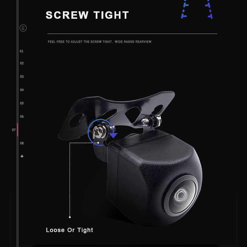 Camera mini đèn LED góc rộng 170° chống thấm nước hỗ trợ quan sát đằng sau khi đậu xe hơi tự động (không có cáp nối dài) | BigBuy360 - bigbuy360.vn