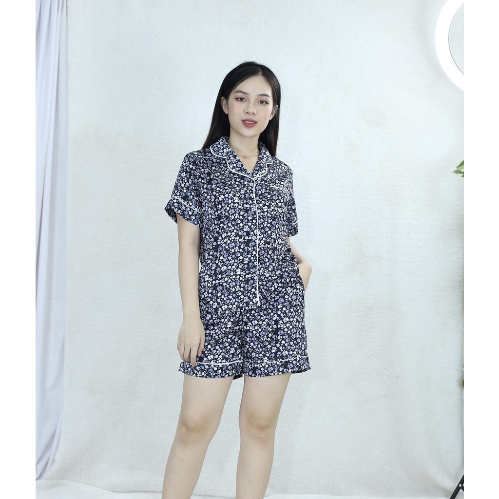 [HÌNH THẬT 100%] XẢ HÀNG SỐC  Bộ đồ Pijama nữ quần ngắn tay ngắn   - vải siêu lụa cao cấp - Cực Kì Sang Chảnh