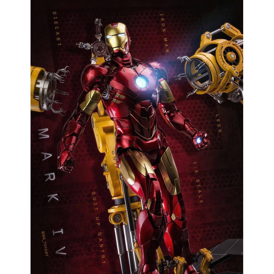 Mô hình Hot Toys Iron Man 2-Mark IV w/Suit-Up Gantry