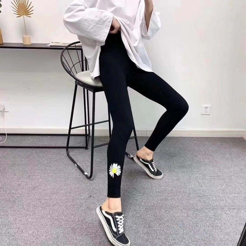 Quần legging len tăm hoa cúc | WebRaoVat - webraovat.net.vn