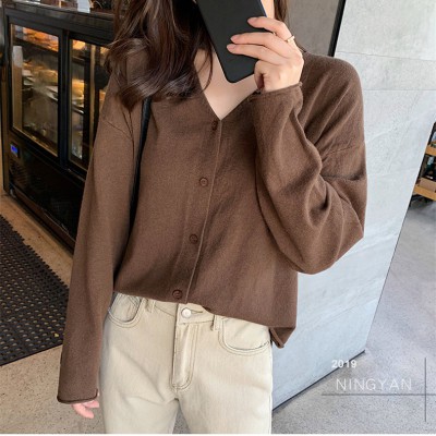 Áo cardigan len cổ chữ V Quảng Châu (Freesize) | BigBuy360 - bigbuy360.vn