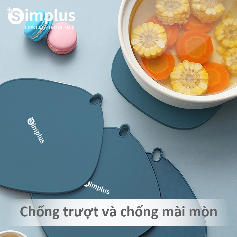 Simplus Miếng trải bàn silicone gia dụng tấm lót cách nhiệt chống bỏng  miếng lót bát lót nồi bếp bát