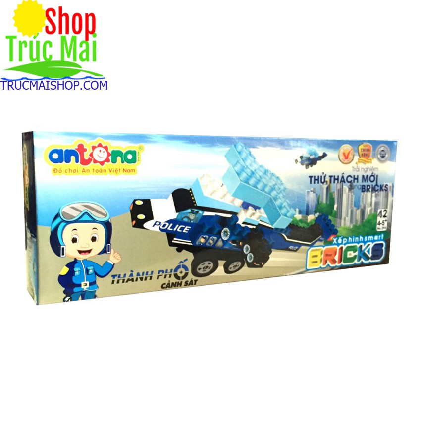 Bộ Đồ Chơi Xếp Hình Thành Phố Cảnh Sát Antona