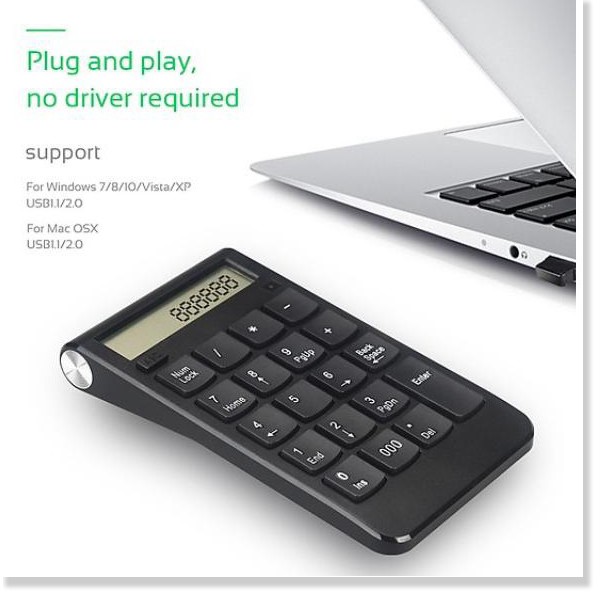 🇳 🇪 🇼®️ Máy tính bỏ túi Number Pad Wireless LCD Mac windows | BigBuy360 - bigbuy360.vn