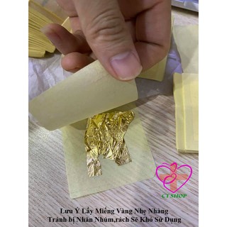 Vàng Lá 24k Đắp Mặt Làm Đẹp (10 Miếng)