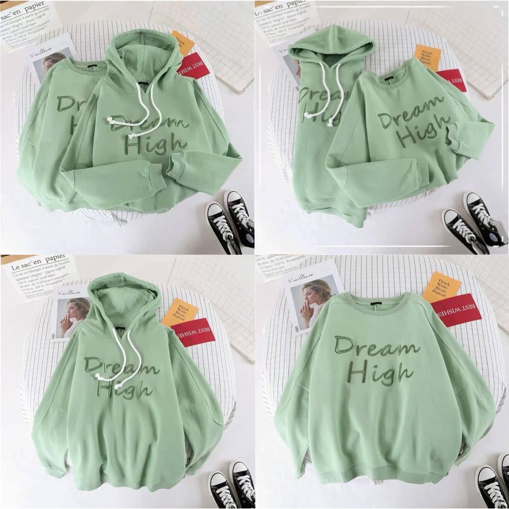 Áo Hoodie & áo Sweater nam nữ màu bơ 🥑 xinh quá nè