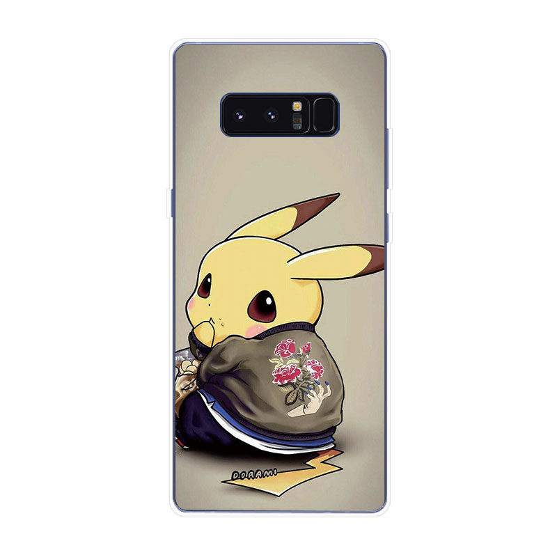 Samsung Galaxy S7 Edge S8 S8+ Plus Soft TPU Silicone Phone Case Cover Pikachu