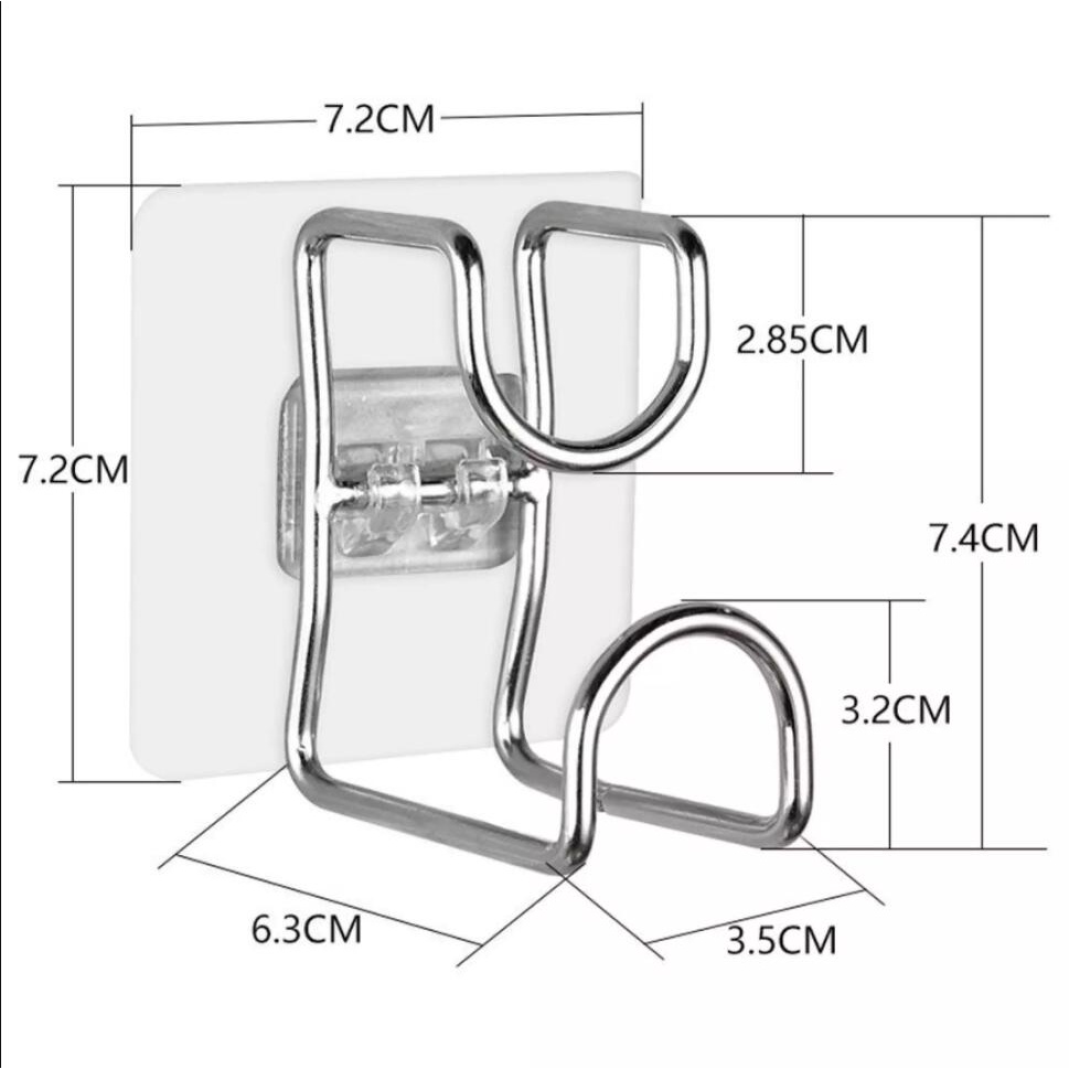 Móc Dán Tường Inox Treo Thau Chậu Nhà Tắm Treo Đồ Dùng Nhà Bếp