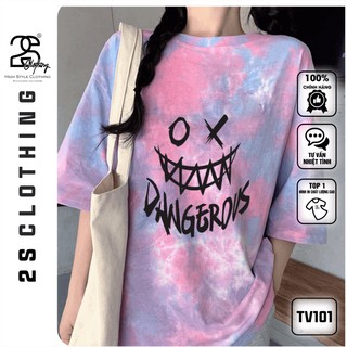 [XẢ NGHỈ BÁN] Áo Thun Tay Lỡ 2s Clothing Hình Mặt Cười Cá Tính Áo Phông Unisex  Cotton Oversize Form Rộng  In Hình TV101
