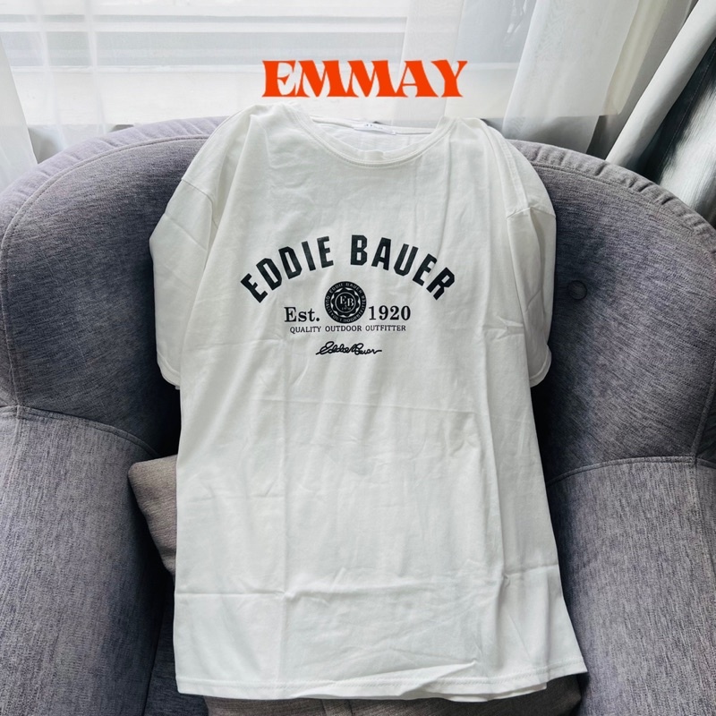 Áo phông nữ, áo thun nữ form rộng cotton cao cấp CHỮ EDDIE Freesize<65kg | BigBuy360 - bigbuy360.vn