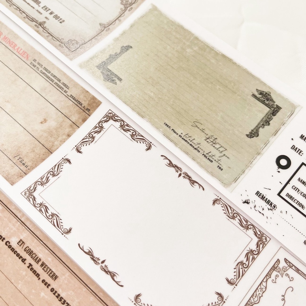 Sâu Nery - Washi tape, sticker trang trí cổ điển TAG by Journal Pages