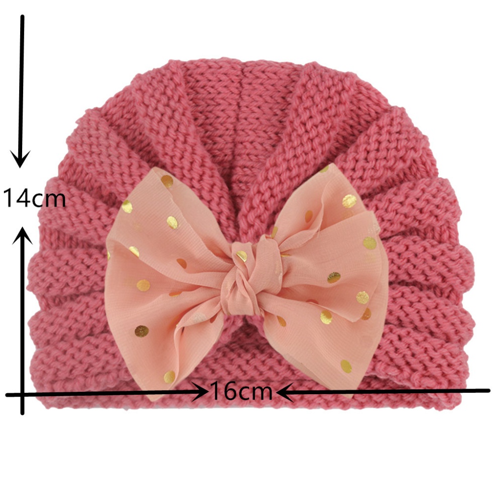 Mũ Len Trùm Đầu Đính Nơ Phong Cách Hồi Giáo Thời Trang Cho Bé 12 Màu Lựa Chọn