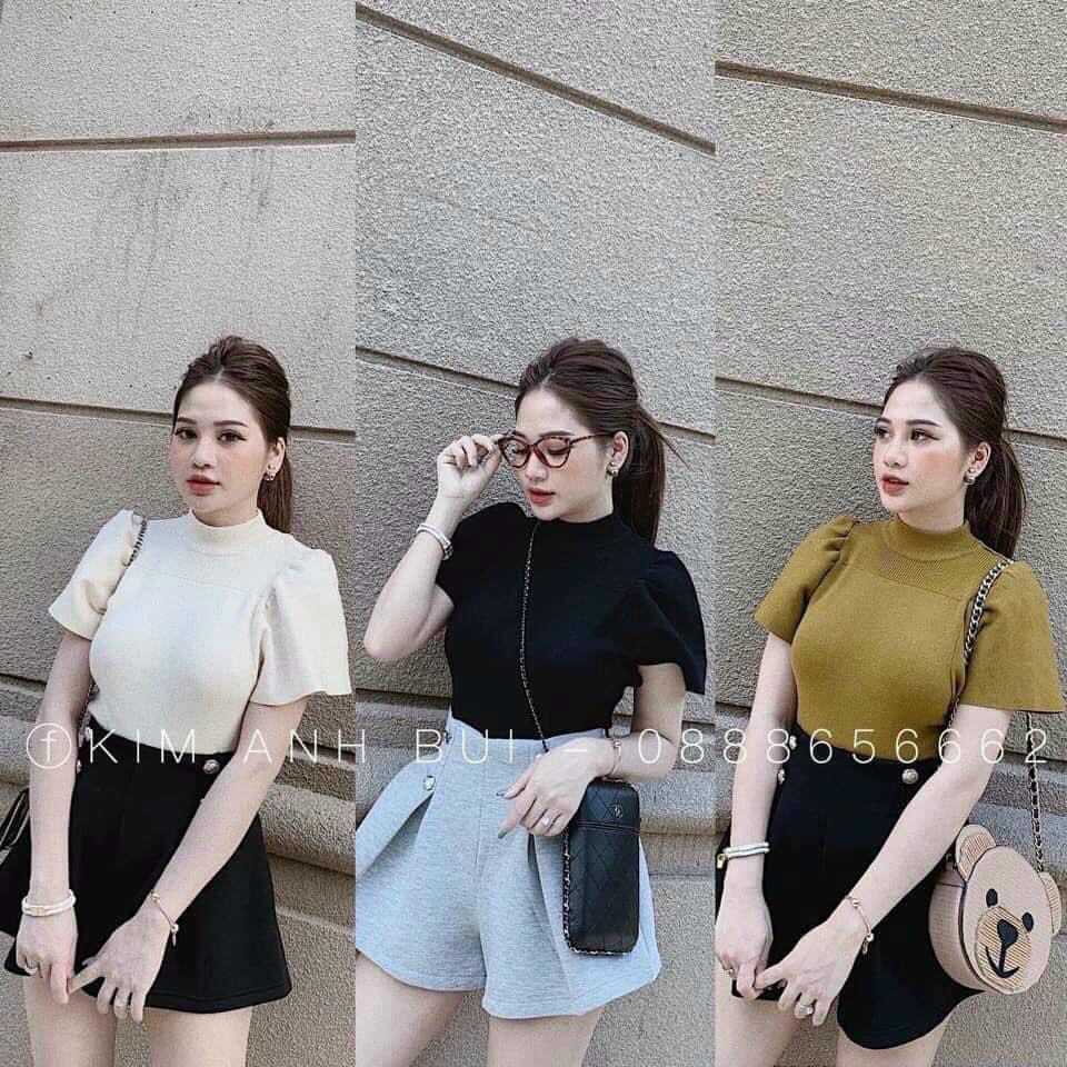 Áo len tay bồng cộc tay chất len quảng châu bao đẹp/ thoitrangsvtn