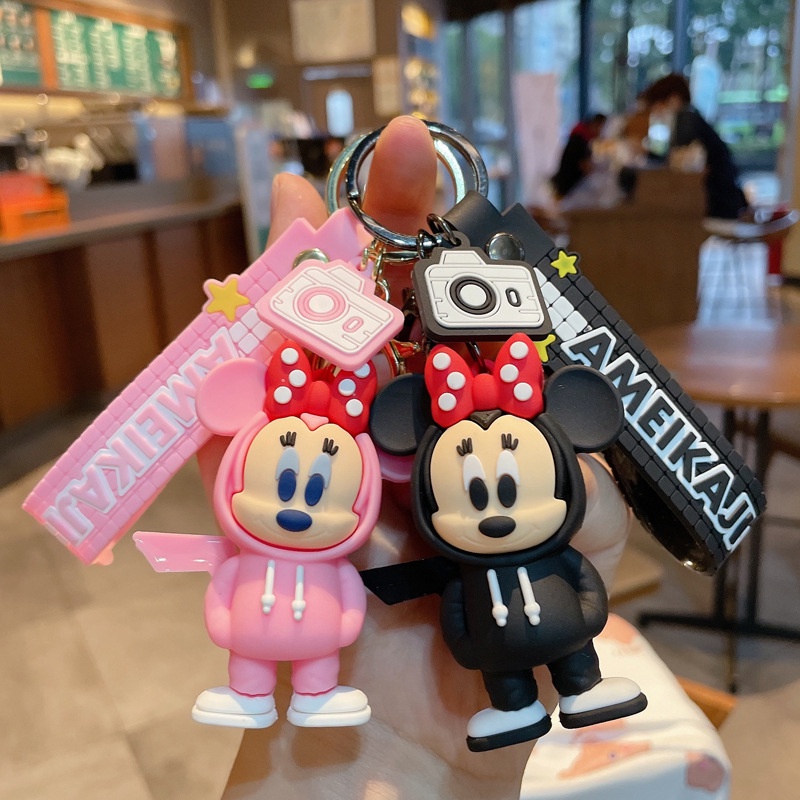 Hoạt Hình Móc Khóa Hình Chuột mickey minnie Xinh Xắn