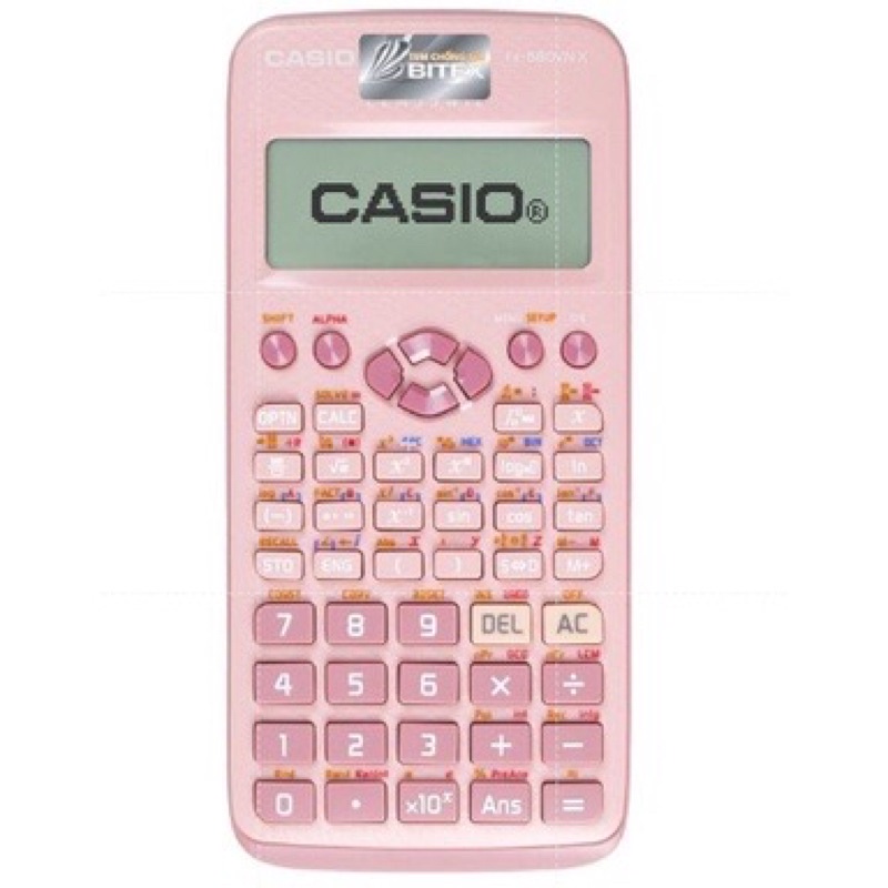 Máy tính Casio FX 580VNX màu hồng nhập Thái Lan bảo hành chính hãng 7 năm, ngôn ngữ tiếng Anh-Việt