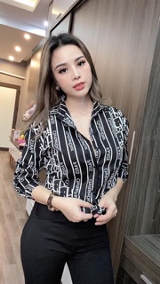 ÁO SƠ MI LỤA HOẠ TIẾT
