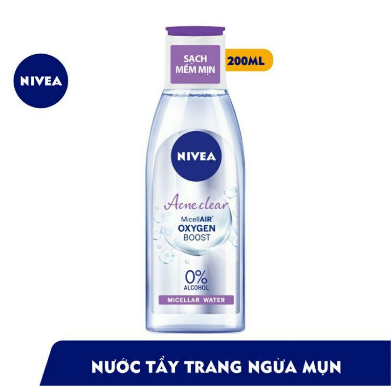 Nước tẩy trang NIVEA ngừa mụn Acne Care Micellar Water (200ml)