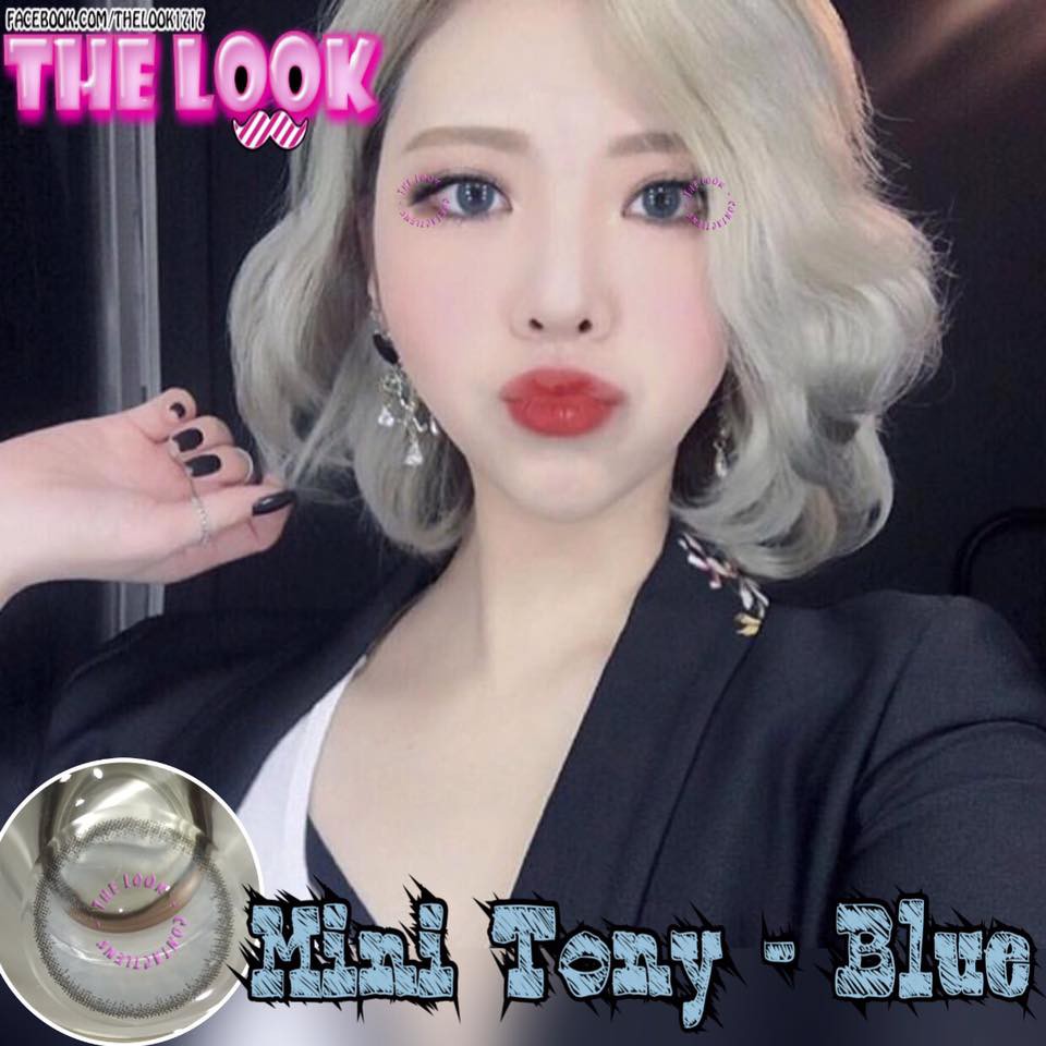 CONTACT LENS MÀU BLUE - XANH PHA XÁM - TỰ NHIÊN - ÁP TRÒNG - CÓ ĐỘ