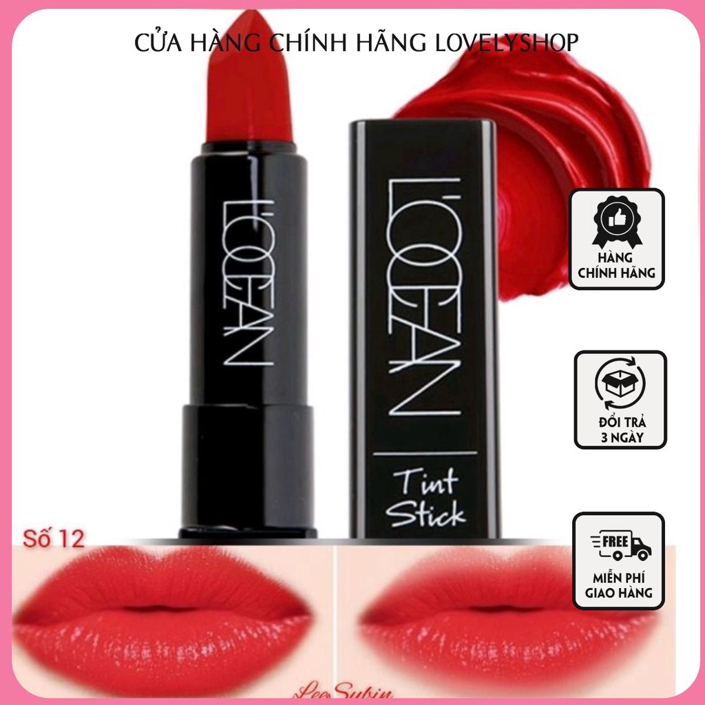 Son LOCEAN Màu 12 Lâu Trôi, Mềm Môi Chính Hãng HÀN QUỐC