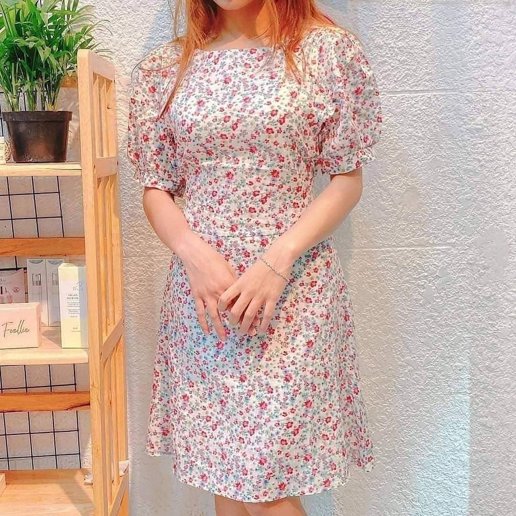 Đầm linen dây thắt eo phía sau DD084 DD086