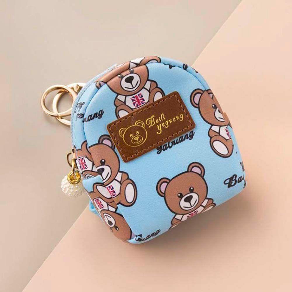 HARRIETT Túi Đựng Tiền Xu / Tai Nghe / Dây Cáp Sạc USB Có Khóa Kéo Hình Oval Dễ Thương