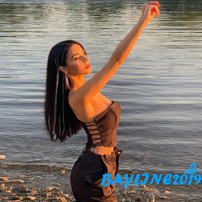 Áo Lửng Hai Dây Thời Trang Quyến Rũ Dành Cho Nữ