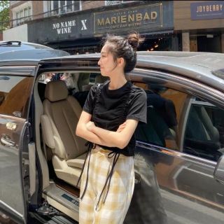 Áo croptop rút dây hai bên