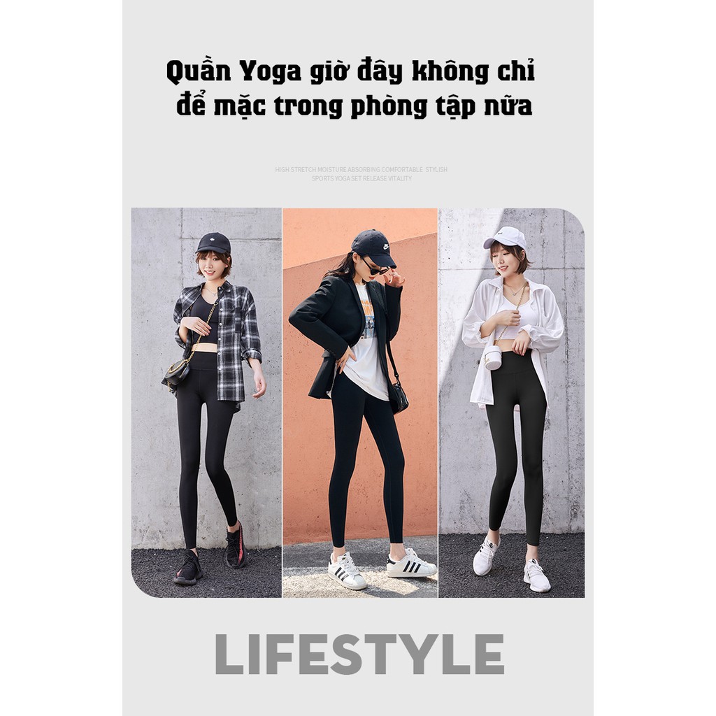 Bộ đồ tập Yoga thời trang mùa thu đồ tập gym dài tay thấm hút mồ hôi tốt, nhanh khô