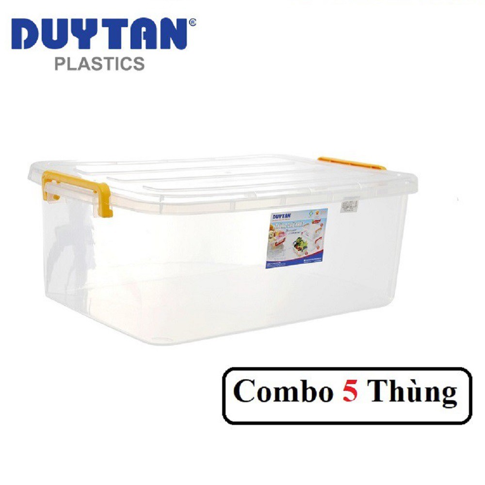 { Combo 5 } Thùng Nhựa Duy Tân Trong Suốt 10 Lít (41.2 x 27.2 x 14.5 cm) H115 Giúp bạn bảo quản đồ đạc sạch sẽ, an toàn.