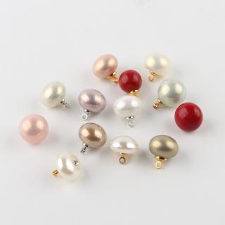 10 Nút Ngọc Trai 10 / 12.5mm Nhiều Màu Sắc Bằng Nhựa Resin Trang Trí Sổ Lưu Niệm