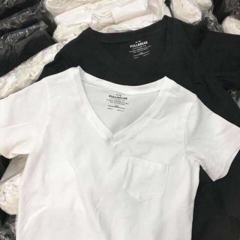 ( XẢ HÀNG ) Áo Thun Nữ Cổ Tim Chất Liệu Cotton Co Giãn Tốt A16 | BigBuy360 - bigbuy360.vn