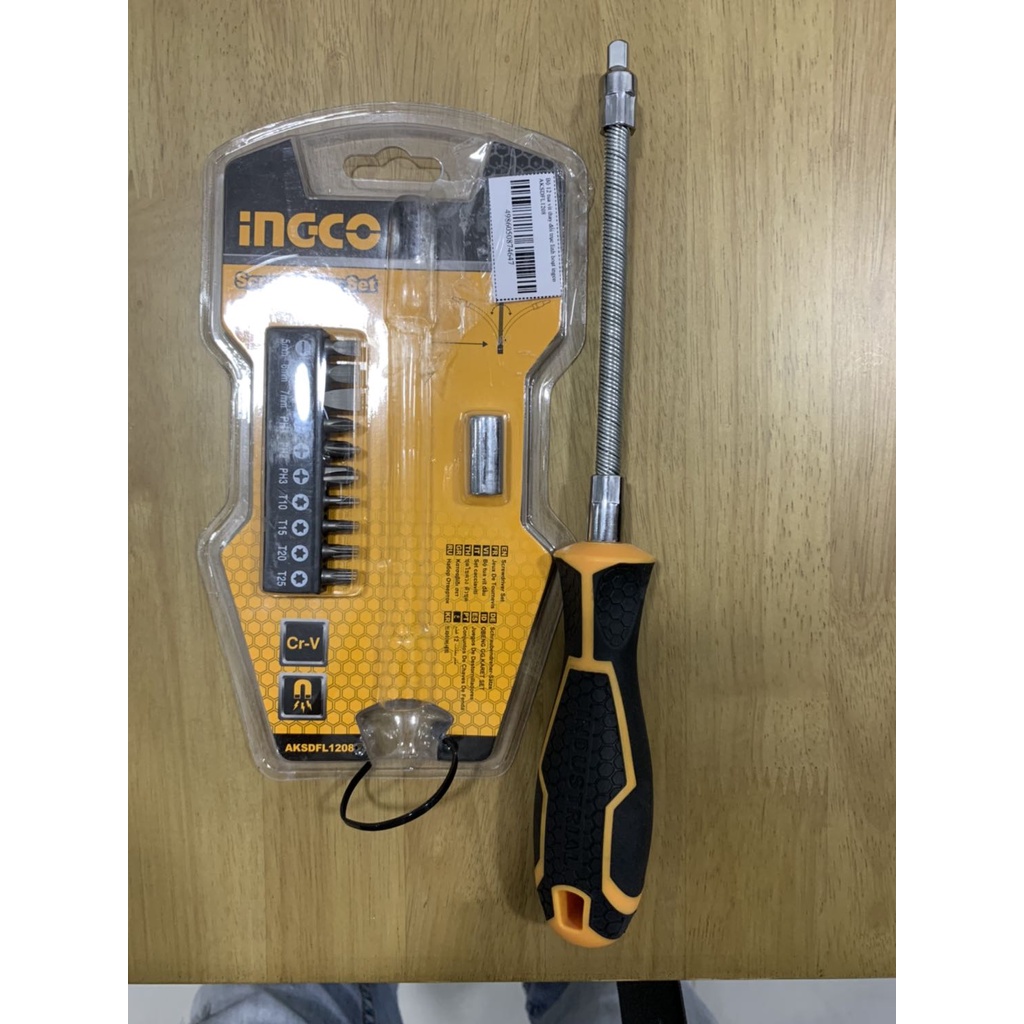 Bộ tuốc nơ vít đa năng 12 chi tiết INGCO AKSDFL1208