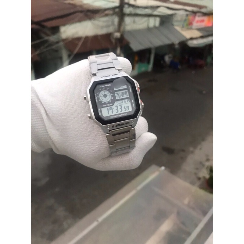 đồng hồ nam AE1200 bản dây thép đúc k gỉ 2021 | BigBuy360 - bigbuy360.vn