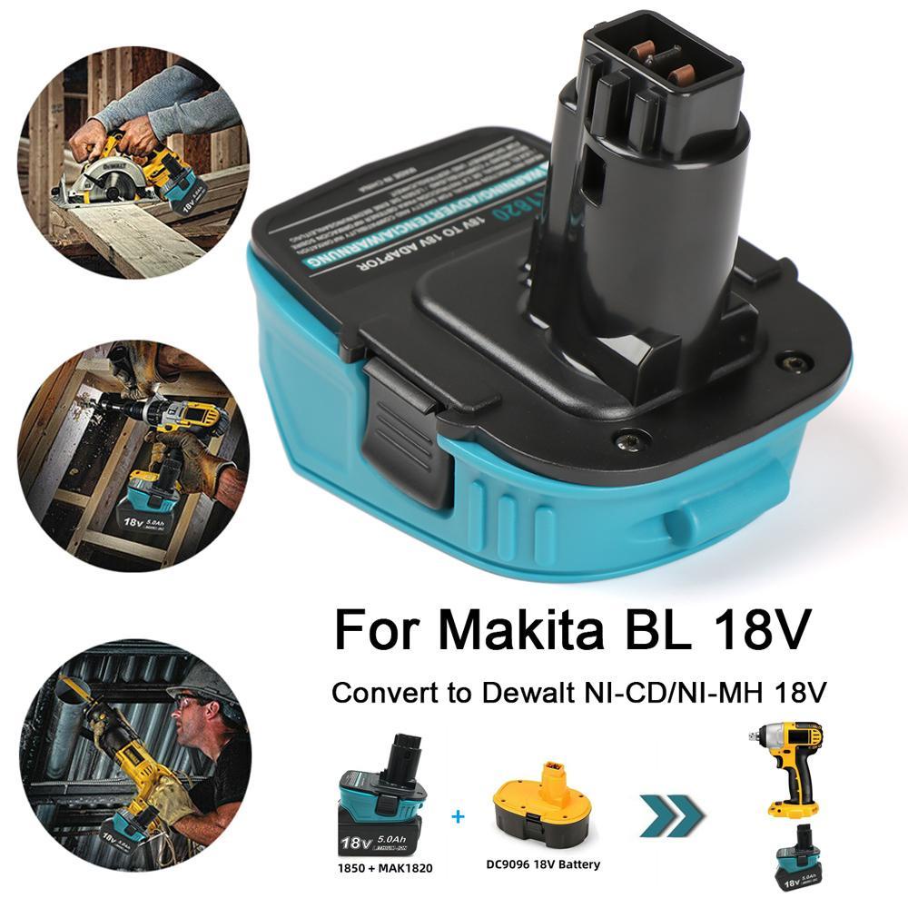 BEBETTERM Bộ Chuyển Đổi Nguồn Pin Li-ion MAK1820 Cho Makita BL 18V Sang Dewalt NI-CD / NI-MH 18V