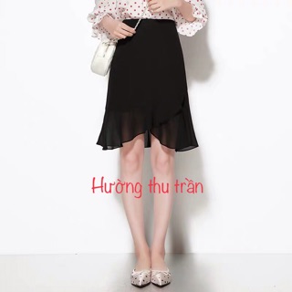 Chân váy caro 🌸freeship🌸 chân váy công sở đuôi cá phối voan