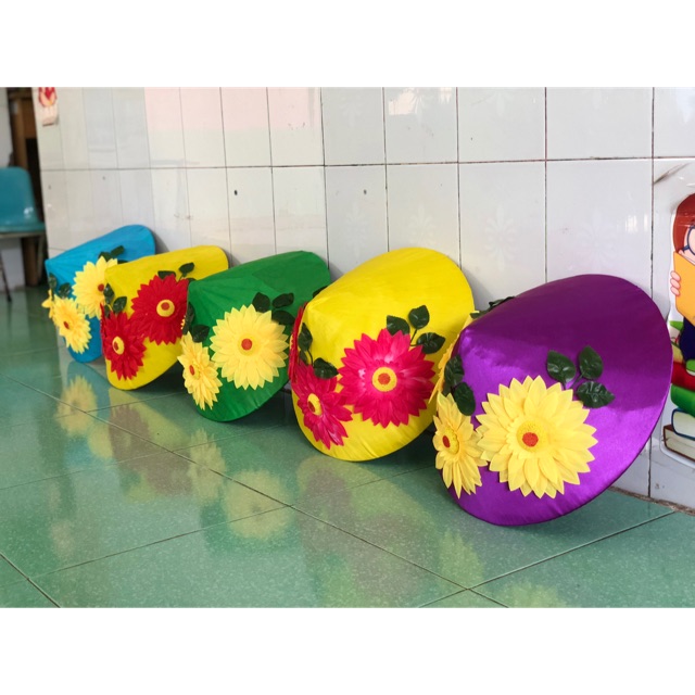 Set 10 bao nón lá hoa trẻ em