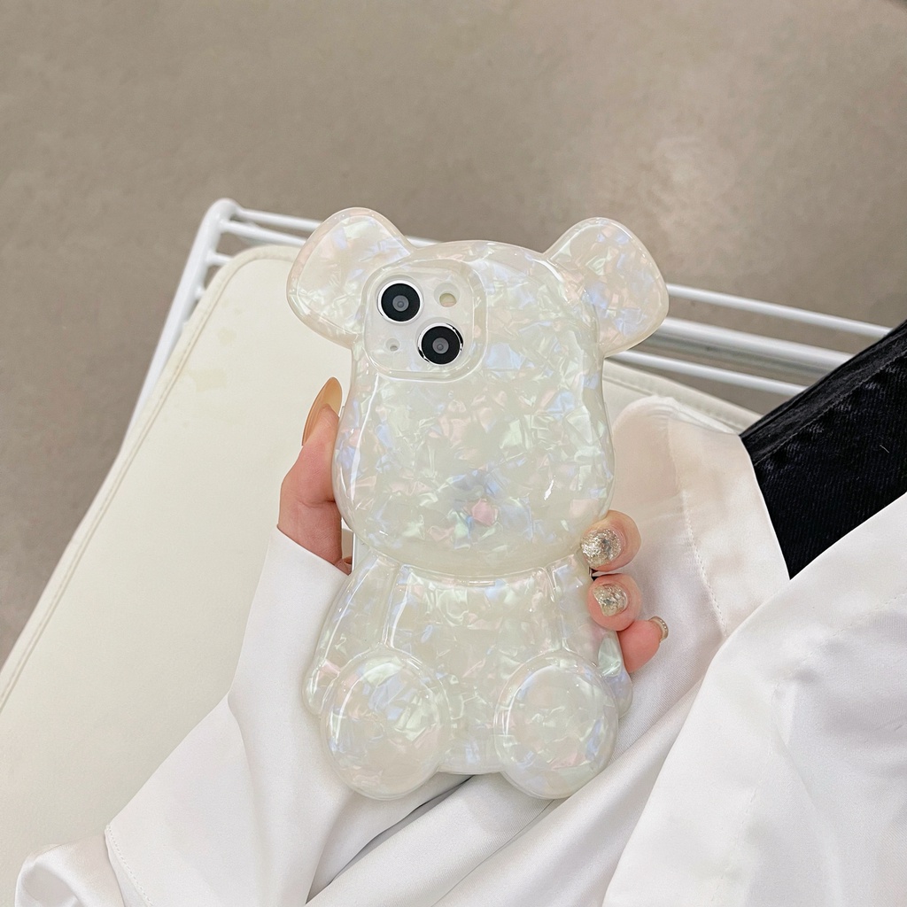 Ốp Điện Thoại tpu Hình Gấu 3D Cho iphone x/xs max 11 proamx 12 proamx 13 proamx