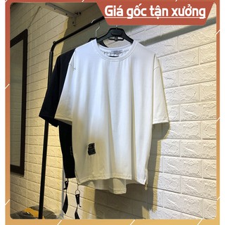 [Ảnh thật] Áo thun tay lỡ zipper [ áo thun tay lỡ unisex nam nữ mặc được]