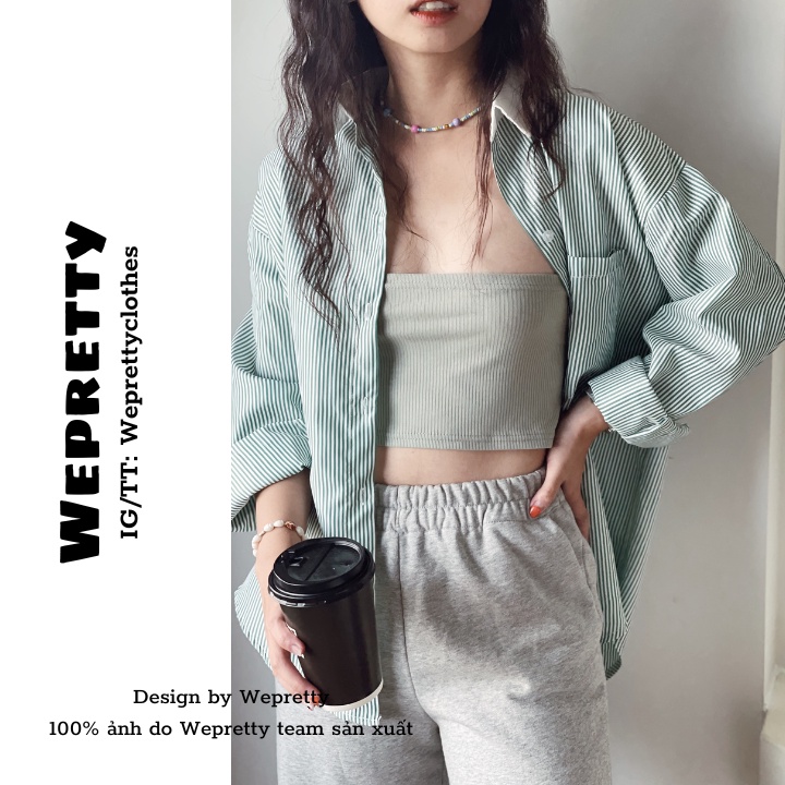 Áo sơmi kẻ basic form oversize