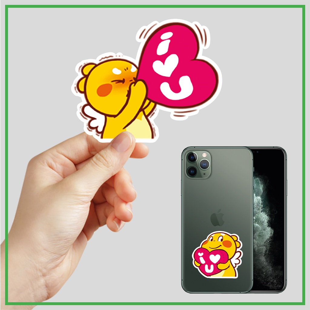 Bộ 40 hình dán Tem rồng con siêu cute,Chủ đề Tình Yêu được cắt sẳn bằng máy chống nước dùng trang trí