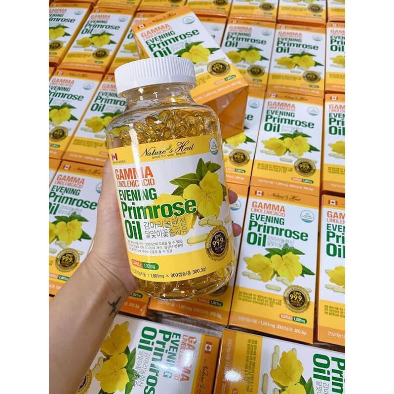 Viên uống Tinh Dầu Hoa Anh Thảo Hàn Quốc Gamma Linolenic Acid Evening Primrose Oil Hàng Cao Cấp Mẫu Mới 300 viên