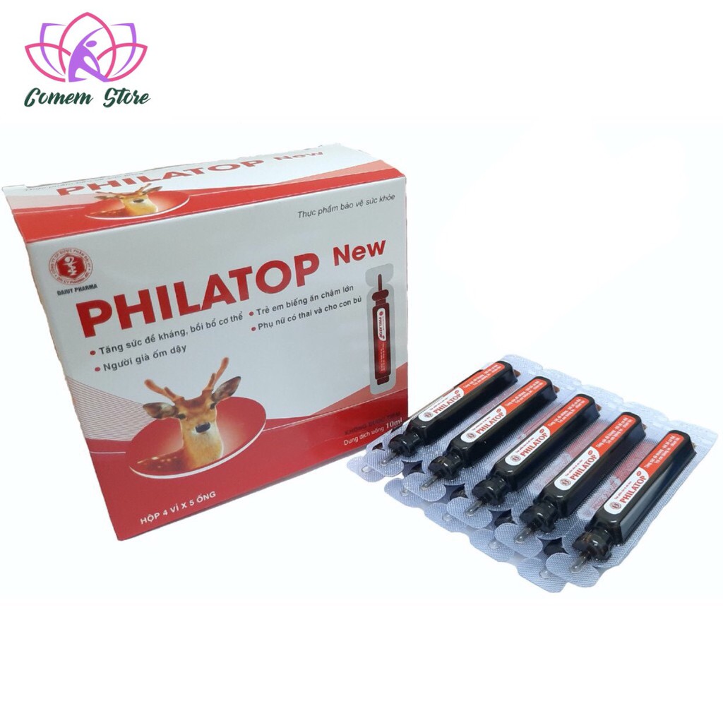 Philatop New Đại Uy ống nhựa, dùng cho trẻ biếng ăn chậm lớn (hộp 20 ống)