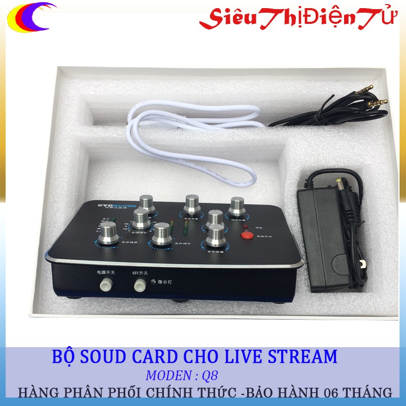 SOUND CARD Q8 R900 FX có autu-tune hỗ trợ tốt các dòng mic thu âm