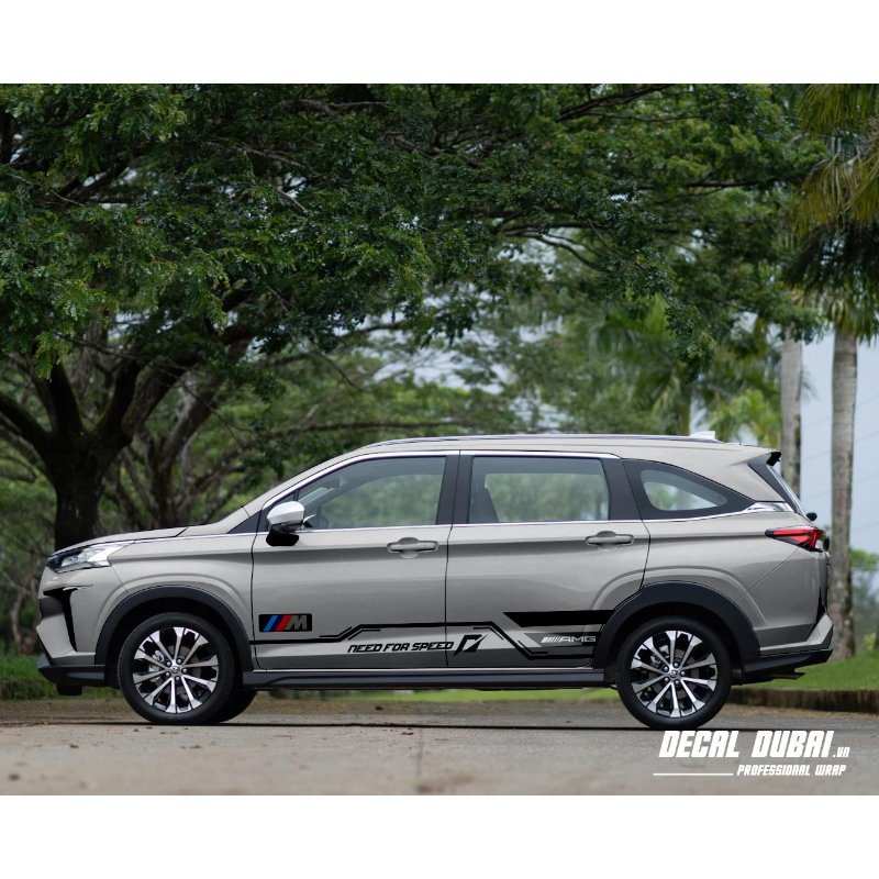 Tem Dán Sườn xe Veloz phong cách AMG