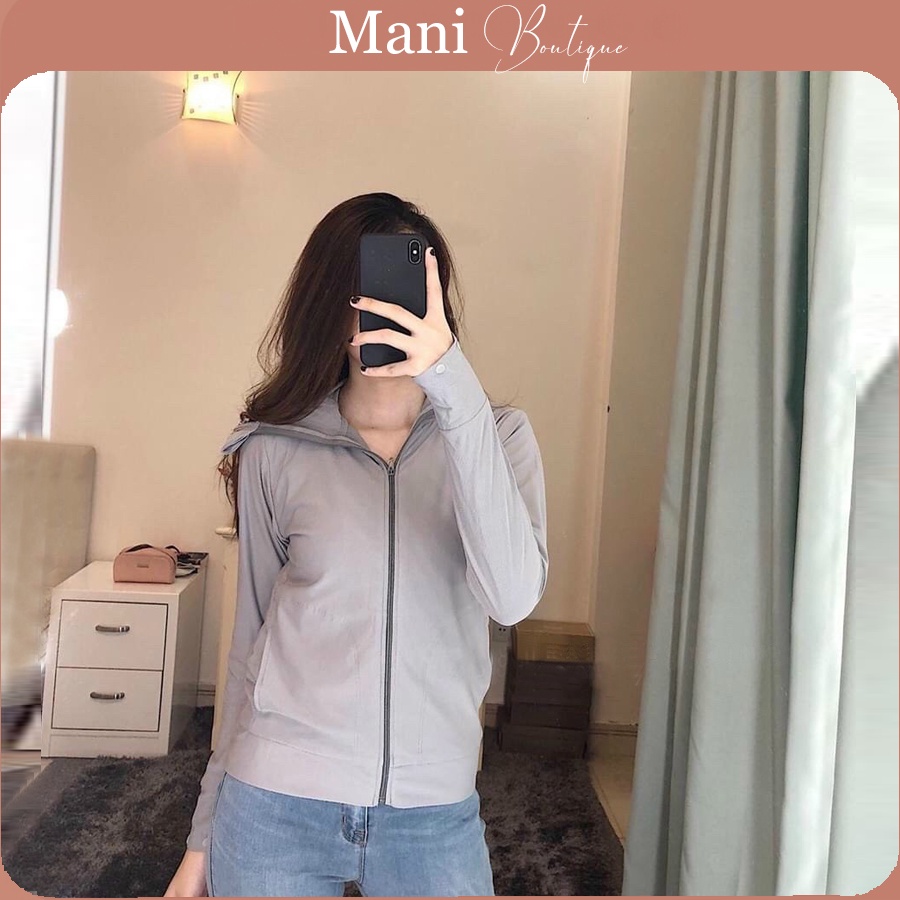 Áo chống nắng nữ kiểu áo khoác chất vải thông hơi hàng xuất thoáng mát thấm hút mồ hôi tốt - cản tia UV
