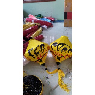 Cặp đôi đèn lồng Hội an "kính Chào" 45cm
