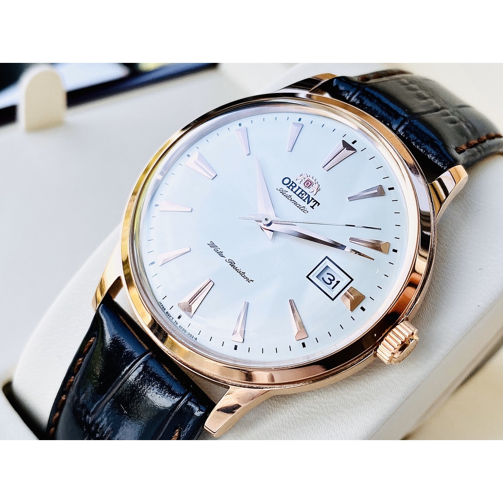 Đồng hồ nam chính hãng Orient FAC00002W0 (Bambino Rose gold Version 2) - Máy cơ tự động - Kính khoáng cong