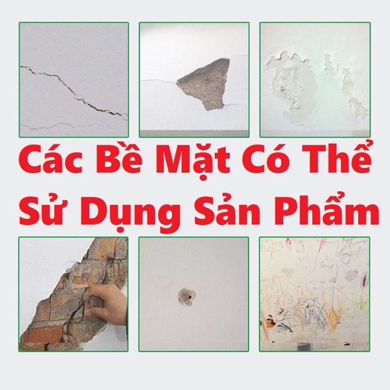 Keo Vá Tường Chống Thấm LKB 250gr - Trám Trét Vết Nứt Khe Hở Tường - Chống Mốc Ẩm Làm Sạch Tường
