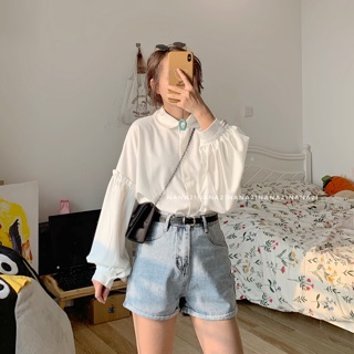 Sơ mi cổ sen tay bèo
