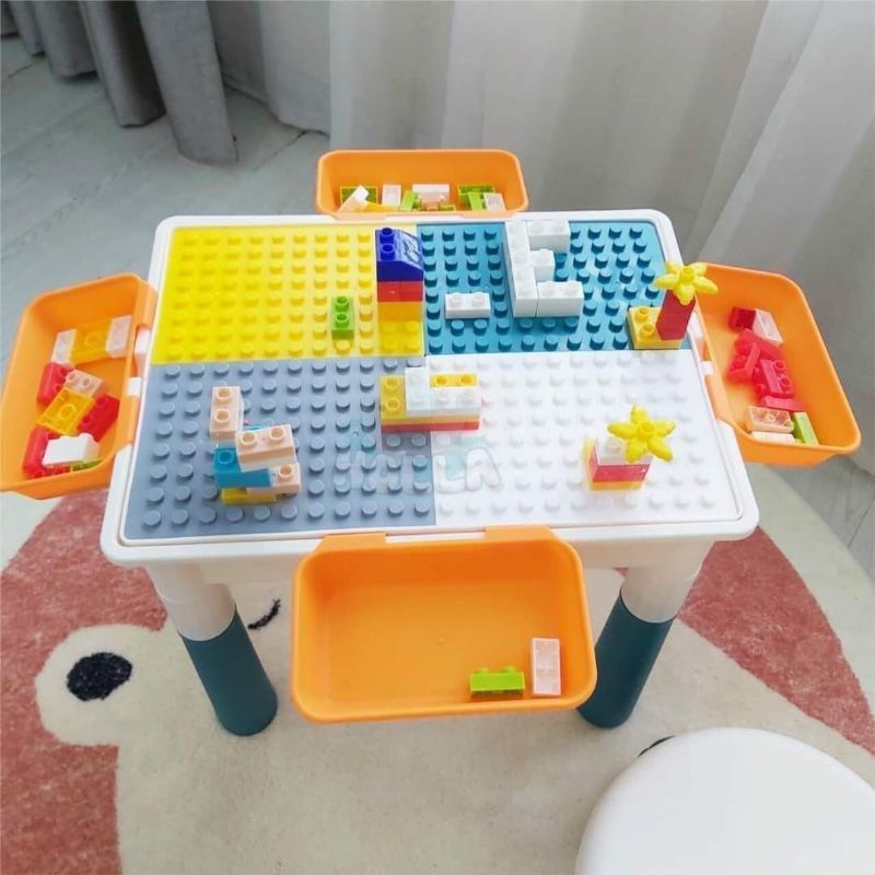 Bộ bàn ghế kèm Lego cho bé(NAN)